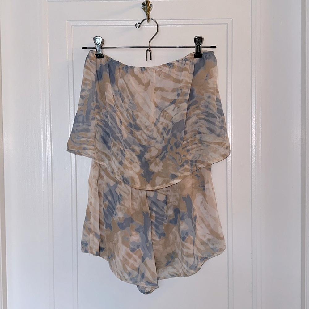 Honey Punch Make Waves Strapless Playsuit / Romper Size Small
